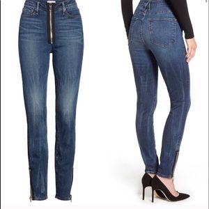 Good American Good Waist Exposed Zipper Jeans